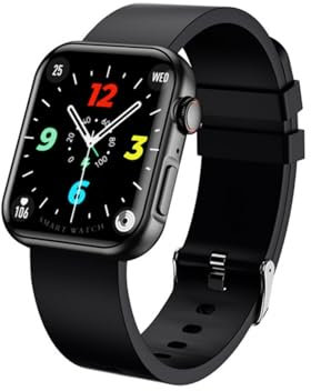 Smart Watch MS2 – Health & Fitness Tracker with Heart Rate Blood Pressure & Oxygen Monitor Bluetooth Call IP67 Waterproof Multi-Language Support for Seniors & Active Users (Black