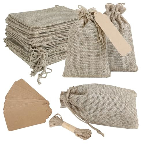 Jutesäckchen Adventskalender - Säckchen Zum Befüllen 30 Stück - Stoffsäckchen Adventskalender - Weihnachtssäckchen - Jutesäckchen Weihnachten - Beutel Adventskalender - Geschenksäckchen Weihnachten