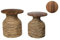 SET 2 MESAS FIBRAS TAPA MADERA
