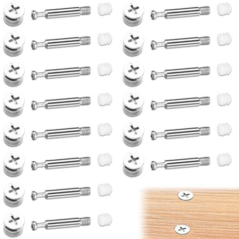 20PCS 3-in-1 Furniture Connection Cam Lock, Furniture Screws Cam Lock Nuts and Bolts, Cam Lock Nuts and Bolts,12x10mm for Cabinet Drawer Wardrobe Panel Connecting Bed Furniture Connecting