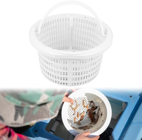 Skimmer Korb 19 cm, Skimmerkorb für Einbauskimme, Skimmer Einsatz Korb, Pool Sieb, Skimmer Filterkorb, Henkel Korbfilter, für Effektive Poolreinigung Ersatz-Skimmerkorb Pool Vorfilter