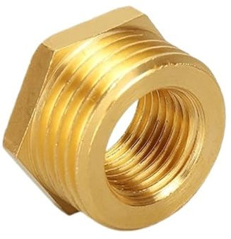 Schläuche Messing Sechskantreduzierer, Schlauchkupplung 1/8 1/4 3/8 1/2 3/4 F zu M, Kupfergewinde Reduzierung, Gas- und Wasseradapter Kupplung Adapter (Messing, A M5_B 1L4)