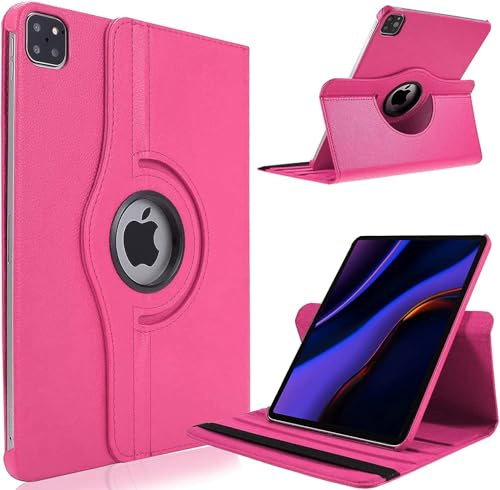 360° Rotating Case for iPad Pro 11 (2025 M5 & 2024 M4) – Multi-Angle Stand, Full-Body Protection (Pink)