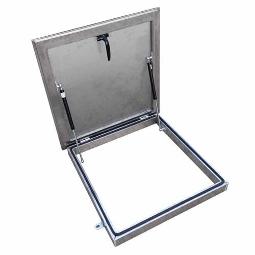 Dachluke Hochleistungs-Lukendeckel Edelstahl 304, Wetterfestes Dachfenster Kellerlüftungsdeckel, Dachboden Notzugangstür(80x70cm (31.5x27.6in))