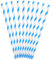 50Pcs Heavy Duty Cotton Candy Paper Sticks Reliable Accessories for Commercial Automatic Cotton Candy Machines Blue White Striped Design for Parties and Events