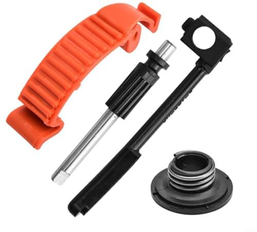 UTTASU Chainsaw Oil Pump Assembly Kit 544084202/201, With Pressure Line Hose & Turbine Block Cover For Husqvarna 340-350, 435-450E (2-Stroke)