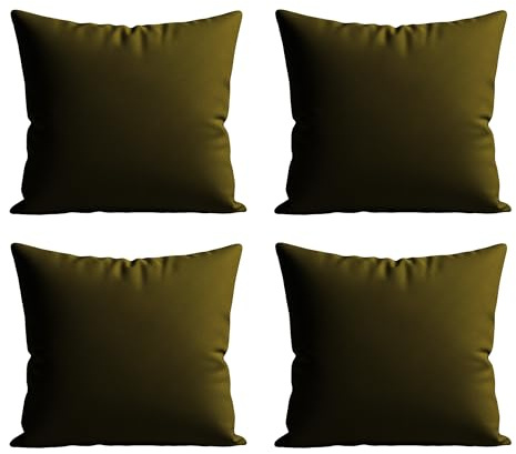 Home Sweet Home UK 100% Waterproof Outdoor Cushion Covers 60x60cm Set Of 4 With Invisible Zippered Outdoor Cushions Covers Waterproof 24x24 Cushion Cover For Living Room Garden Sofa Bedroom