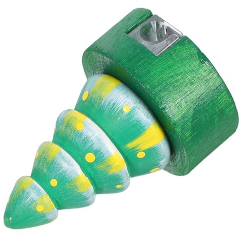 FUNOMOCYA à d'arbre de Noël taille-crayons de couleur en bois thème de Noël coupe- taille- compact des Métal Vert