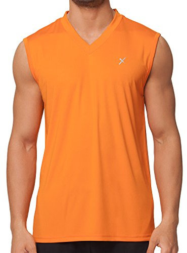 CFLEX Herren Sport Shirt Fitness Muscle-Shirt Sportswear Collection - Orange XL