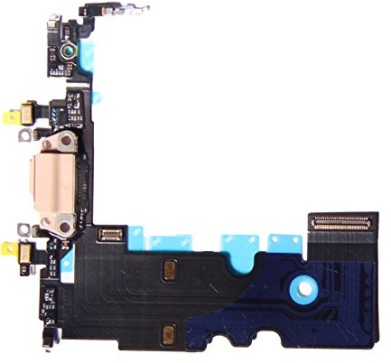 Sintech Ladebuchse USB Lightning mit IC kompatibel für iPhone 8, Farbe:Gold