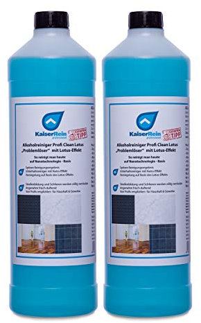 KaiserRein Alkoholreiniger Bodenreiniger Fliesen und Oberflächen-Reiniger Profi Clean Lotus Konzentrat 2L (2 x 1 L) Glanzreiniger Duft Reiniger auch für Wischroboter und Reinigungsautomaten