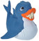 Wild Republic Rubber Duck Requin, Canard en Caoutchouc, Jouet de Bain, Idée Cadeau pour Bébé, Canard en Plastique, Super Cadeau pour Les Enfants et Les Adultes, 10 cm, Bleu