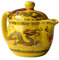 Yxhupot Théière de Chine en porcelaine jaune 355 ml avec infuseur de filtration en acier inoxydable (jaune empereur)