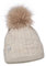 ELIMELI Damen Winter Mütze warme Strickmütze Wintermütze mit Bommel Slouch Strick Beanie Damen für Winter Bommelmütze Hergestellt in EU Farbenauswahl 16517 (Beige)