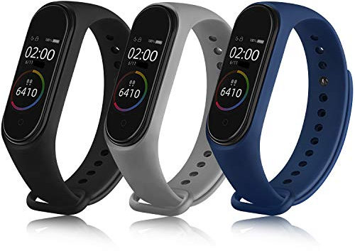 Oumida 3 Pcs Bracelet pour Xiaomi Mi Band 4/ Xiaomi Mi Band 3, Bracelet Silicone Souple Respirant Coloré pour Mi Band 4/ Mi Band 3 (BPack)