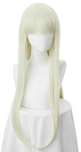 Hezhu 80CM Runa Yomozuki Kakegurui Loli Cosplay Wig Cap Pale Gold Anime