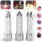 Stainless Steel Whipped Cream Dispenser Tips, 3pcs Cream Whipper Nozzles Cake Decorating Nozzles Dispenser Replacement Parts for Dessert Decoration, Cake Decorating