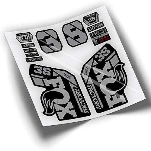 Stickers Fourche Fox 38 Factory 2021 Bicolor WP432 Argent