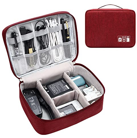 YOUBDM Electronics Organizer Travel Cable Organizer Bag Waterproof Portable Digital Storage Bag Electronic Accessories Case for Cable, Charger, Cord, Power Bank, USB