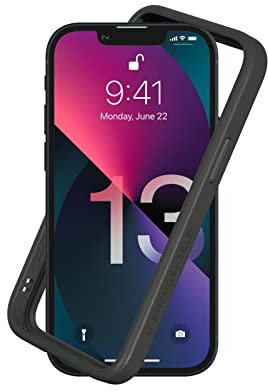RHINOSHIELD Bumper Case compatible with [iPhone 13 mini] | CrashGuard NX - Shock Absorbent Slim Design Protective Cover 3.5M / 11ft Drop Protection - Graphite