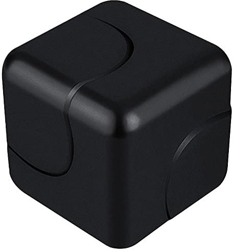Fidget Spinner Decompress The Metal Cube Spin The Spinning Cube to Relieve Anxiety Help Improve Concentration (Black)