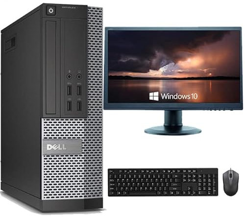 Gaming PC OptiPlex SFF Desktop Computer i7 3770 16GB RAM 256GB SSD + 1TB HDD + GT1030 2GB 22” New HDMI TFT + Gaming Keyboard & Mouse Windows 10 Pro