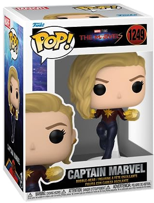 Funko POP! Movies: The Marvels - Captain Marvel | Official Superheroes Merch - Collectable Vinyl Figurine for Shelf Display - Birthday Gift Idea for Fans and Collectors