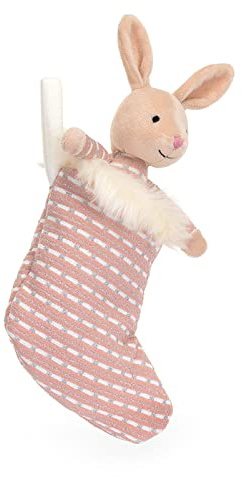 Jellycat Shimmer Stocking Pink Bunny Collectable Plush Decoration
