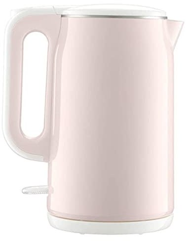 FairUo Kettles, 1500W Double Wall Stainless Steel Tea Kettle, 1.7L Fast Hot Water Boiler with Led Display, Water Kettle Cordless for Tea&Coffee, Auto Shut-Off/Pink/15 * 15 * 23Cm