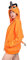 C-ZOFEK Chainsaw Man Denji Pochita Cosplay Hoodie, Women's US Size Sweatshirt with Pockets, Orange, S