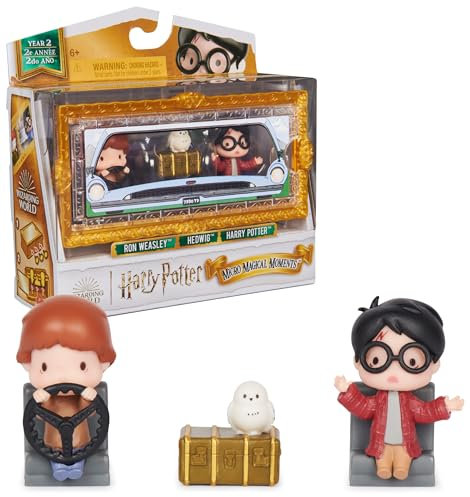Wizarding World, Harry Potter e la Camera dei Segreti, Mini Personaggi Collezionabili, Set da 3 Personaggi, Macchina Volante dei Weasley, 6+ Anni