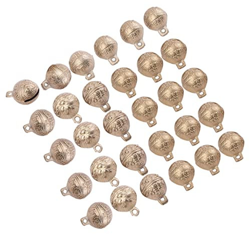 STOBOK 30st Messingglocken Hexenschmuck Hexenzubehör Hexendekor Rote Weihnachtsschmuck Tibetische Vintage-Glocken Glöckchen Tigerglocke Hängende Glocke Rinder Und Schafe Indien An Der Tür