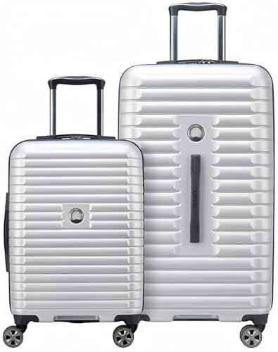 Delsey Hartschalen-Kofferraum-Set, 2-teilig (Silber), silber, 22 inches, 2-teiliges Hardside-Kofferraum-Set