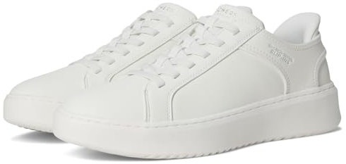 Skechers Hombre Zapatillas Sin Cordones con Ventilación Doble Court Break, White, 44 EU