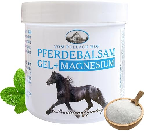 Arca VF - Crema de Caballo para Dolor Muscular, 250 ml, con Magnesio para el Alivio del Dolor de Espalda, Efecto Refrescante con Extractos Naturales de Manzanilla y Valeriana, Hidratación para la Piel