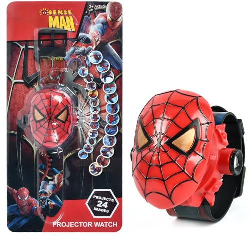 Mstnoixgc Kinder Armbanduhr mit Projektor,Kinder Cartoon Uhr,Projektor Uhr Spielzeug,Kinder Projektor Uhr,Armbanduhr für Kinder,Spielzeuguhr,Kinder Watch,Armbanduhr Projektor mit 24 Bilde