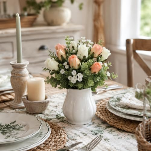 astylishome Faux Flowers that Look Real 6 Pcs Artificial Tulip Flower Realistic Touch Fake Tulips for Wedding Party Decor Garden Decoration DIY Craft Accessories Project 1708