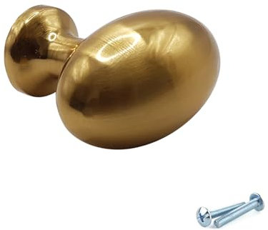 M4TEC Interior Kitchen Cupboard Door Handle, Kitchen Cabinet, and Drawers, Bedroom Furniture Brushed Brass Pull Handles Wardrobe Door Knobs - VG8 Series: 36-22 mm