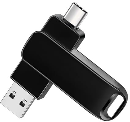 Yaxiny Chiavetta USB C da 128 GB, ad alta velocità, USB 3.0 tipo C, doppia OTG, per TV, auto, smartphone, PC, laptop, Chromebook, MacBook Pro