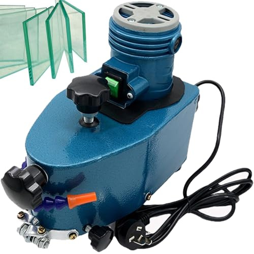 220 V 800 W kleine Glaskantenmaschine 8000 U/min Glasschleifer Glas gerader runder abgeschrägter Rand Schleifkantenmaschine für Acryl Marmor Keramik 28 × 15 × 24 cm