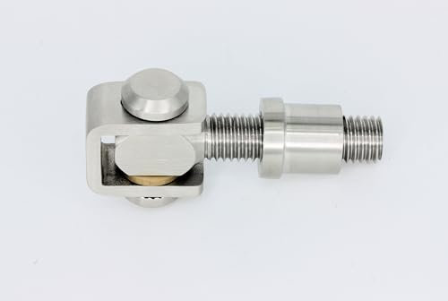UHRIG Torband Edelstahl M12 V2A Stahl Scharnier, Einstellbares Torscharnier, Anschweißband z.B. für Gartentor (M12 Edelstahl)