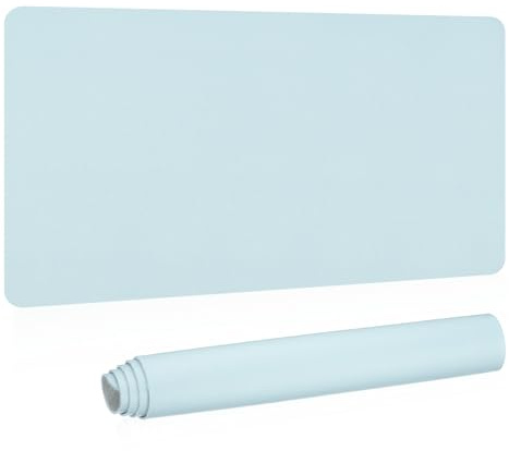 PATIKIL Schreibtischunterlage 80 x 38 cm, Rutschfeste Wasserdichte PU-Leder Schreibtisch unterlage Groß Schreibtischunterlagen Tischunterlage Schreibtisch Desk Mat, Hellblau