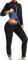 Weyot Combinaison Sudation Femme, Sudation Femme Amincissante, Vêtement De Sudation, Ensemble De Sudation Femme pour Fitness Running Jogging Sauna Suit Bodyshaper,L,Blue