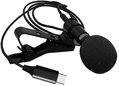 Angoily Mini Lavalier Mikrofon Für Smartphone Aktives Kondensator-mikrofon Mit Clip Und Type-c Für Vlog Live- Aufnahme Schwarz