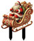 Weihnachtsstecker Weihnachtsmann Rentier Gartenstecker aus Acryl, 2D Flache Weihnachten Figur Dekostecker Weihnachtsdeko Wetterfest Santa Claus Stecker Gartendeko Weihnachtsfigur zum Stecken (D)