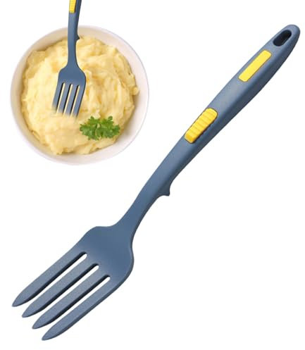 Tenedores De Silicona Para Cocinar: Suministros De Cocina Resistentes Al Calor, Tenedores De Cocina Flexibles | Bifurcaciones Antiadherentes Del Silicón, Ideales Para Asar A La Parrilla, Mezclar, Perf