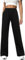 Totatuit Damen Jogginghose Baumwolle Freizeithose Lang offenem Boden Yogahose Sporthose Geradem Bein Hose mit Taschen Schwarz L