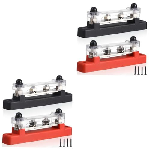 JECOMPRIS 4 Sätze Sammelschiene für Wohnmobil-Yachten Rinnsal zart Leistung Plane Kabel Auto truck lkw jacht the aut batterie spender Marine-Anschlussblock Stromverteilungsterminals Plastik