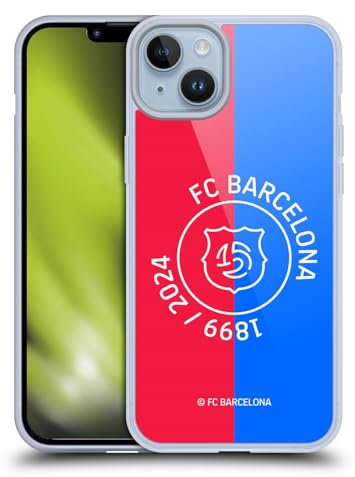 Head Case Designs Offizielle FC Barcelona Rot & Blau 125-Jährigen Jubiläum Gelhülle [Militärischer Schutzgrad] Kompatibel Mit Apple iPhone 14 Plus Und Kompatibel Mit MagSafe