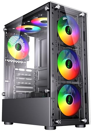 ASC Intel Core i5 Gaming Tower • GT730 2GB Graphics Card • 8GB RAM • 128GB SSD+500GB HDD • 500W 80+ PSU • Black 6 Fan RGB Gaming Case • WIFI • Windows 11